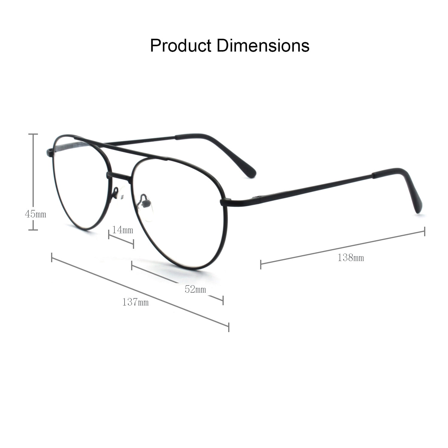 EYE ZOOM 3 Pack Aviator Style Metal Frame Blue Light Blocking Reading Glasses (Multi Color, +1.75 Strength)