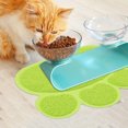 thumbnail image 4 of SEWACC Cat Water Mat Non-Slip Paw-Shaped Pet Feeding Mat Green PVC 1Set, 4 of 8