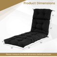 thumbnail image 3 of Costway 2 PCS 73" Lounge Chaise Cushion Padded Recliner Cushion Indoor Outdoor Black, 3 of 9