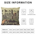 thumbnail image 5 of BCIIG  Colorado Throw Pillow Cushion Cover, Denver City Skyline Sketch with Buildings and Mountains Vintage Town Pattern, Decorative Square Accent Pillow Case,, 5 of 5