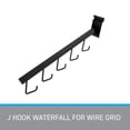 thumbnail image 5 of SSWBasics 5-J-Hook Waterfall Black Faceout for Wire Grid and Grid Wall - Pack of 5 -, 5 of 7
