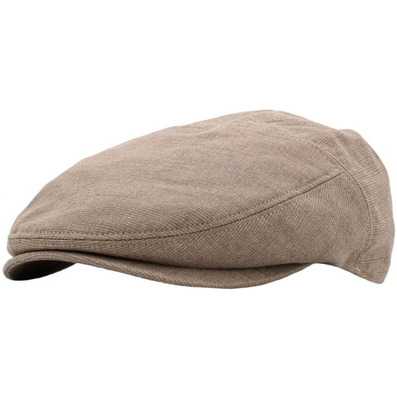 Solid Linen Newsboy Ivy Gatsby Cabbie Ascot Hat Cap Mens