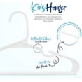 thumbnail image 2 of 60 Pack Kids Hangers - 11.5 Inch Plastic Baby for Closet Childrens Hanger Clothes & Infant (White), 2 of 4