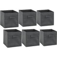 thumbnail image 2 of Bidones de almacenamiento SIMPLE HOUSEWARE, cubos plegables, 28 cm, gris oscuro, paquete de 6, 2 of 7