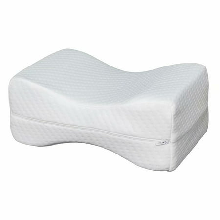 Knee Pillow for Side Sleepers - 100% Memory Foam Wedge Contour - Leg Pillows for Sleeping - Spacer Cushion for Spine Alignment, Back Pain, Pregnancy Support - Sciatica, Hip, Joint, Surgery Pain (Best Sleeping Pillow For Neck Pain)