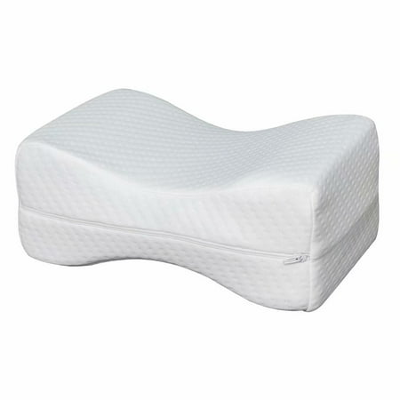 Knee Pillow for Side Sleepers - 100% Memory Foam Wedge Contour - Leg Pillows for Sleeping - Spacer Cushion for Spine Alignment, Back Pain, Pregnancy Support - Sciatica, Hip, Joint, Surgery Pain