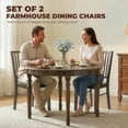 thumbnail image 3 of HOMCOM Dining Chairs Set of 2 Ergonomic Solid Wood, Armless Kitchen Chairs with Rubberwood Legs, Charcoal Gray, 3 of 9