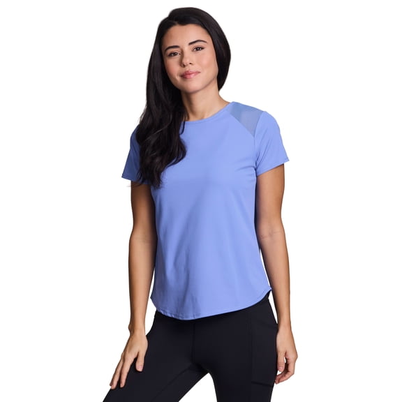 RBX Active Women's Quick Drying Short Sleeve Workout Top with Mesh
