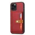 thumbnail image 3 of Étui Magnétique en Cuir avec Porte-Cartes pour iPhone 12 et 12 Pro (Rouge), 3 of 7
