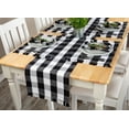 thumbnail image 4 of Mainstays Buffalo Plaid Woven Cotton Runner, 1 Piece, Black and White, 4 of 5