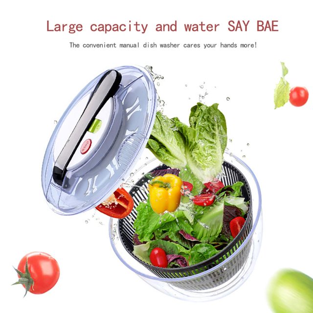 Langgg Manual Salad Vegetable Dehydration Basket Kitchen Vegetable Washer