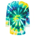 thumbnail image 4 of CYMMPU Blouses for Women Dressy Casual Crew Neck Fall Fashion Shirts Spring Tops Tie Dye Tunic Tops 3/4 Sleeve Loose Fit Ombre T-Shirts XXXL, 4 of 5