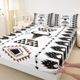 thumbnail image 3 of Castle Fairy Western Bull Skull Full Size Sheets 4-Piece for Boys Girls,Hippie Tribal Aztec Breathable Bed Sheets,Exotic Style Lightweight Sheet Sets,Super Cozy Room Decor, 3 of 7