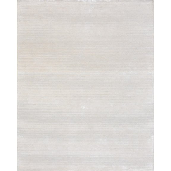 Pasargad Home Edgy 9' x 12' Hand-Tufted Silk and Wool Beige Rug, For Indoor Space and all Age of Group