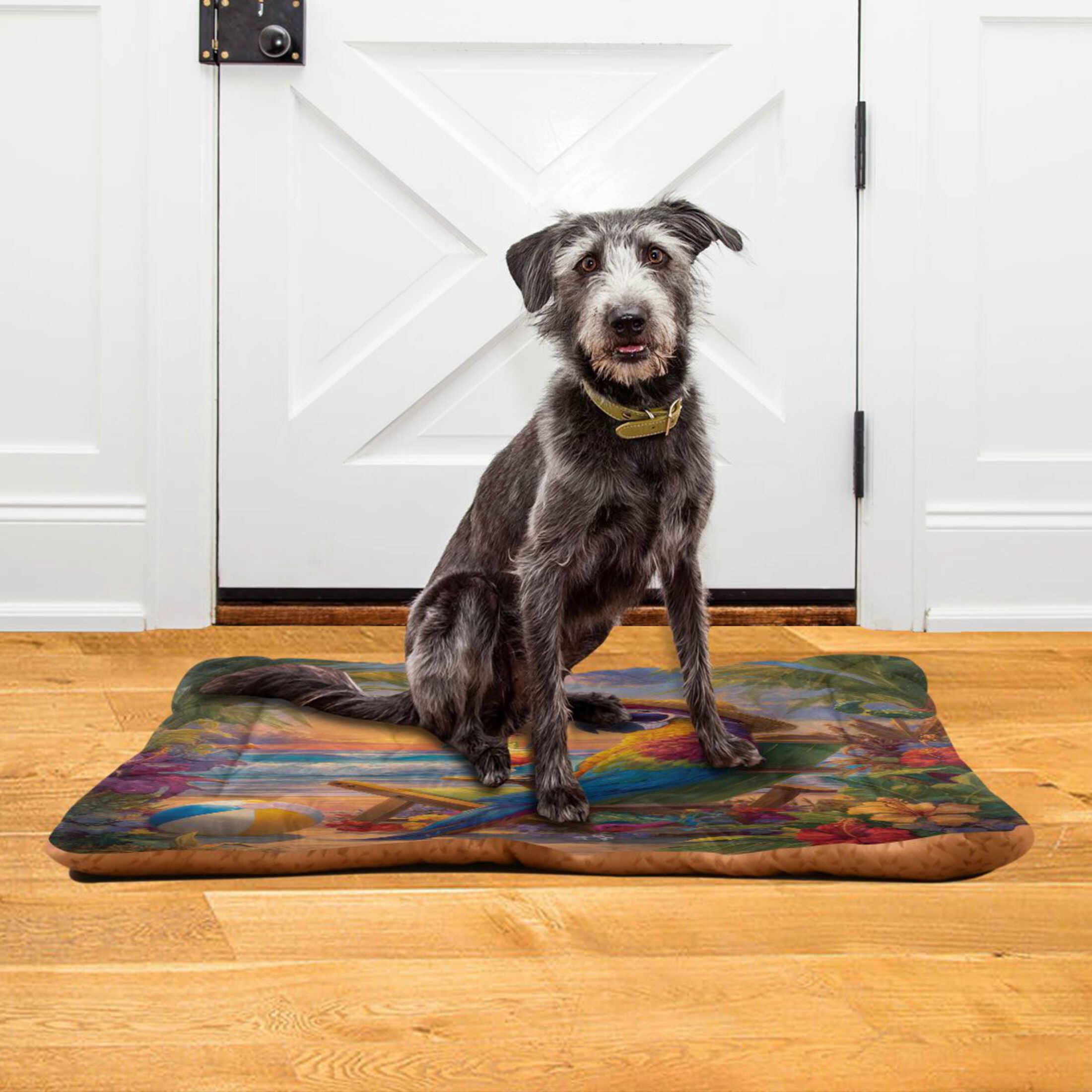 Qxltty Beach Parrot Ped Pad Wear-resistant and Hard to Bite Through Sleeping Pad for Small Medium Large Dogs Winter Pet Bed 36×24in