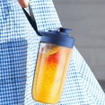 thumbnail image 3 of EASTIN Portable Blender Cup Automatic Small Glass Juice Cup for Travel Sports Kitchen  Blue Single Cup Without Cover, 3 of 7