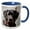 Blue/White, variant on 3drose, Black Lab Pet Dog Labrador Retriever Photo, 11oz Two-tone Black Mug