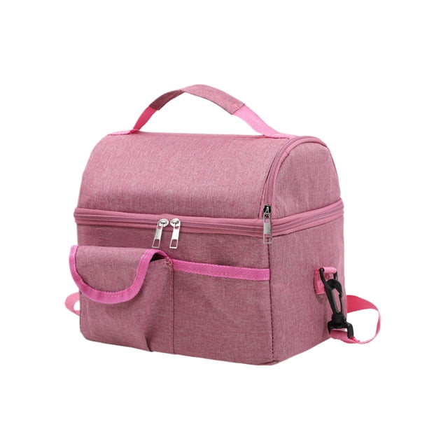Bolsa de almuerzo Matsuzay térmica de tela Rosado