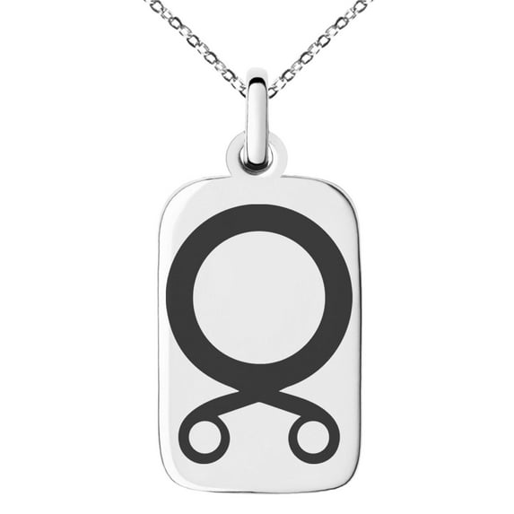 Stainless Steel Troll Cross Viking Norse Engraved Small Rectangle Dog Tag Charm Pendant Necklace