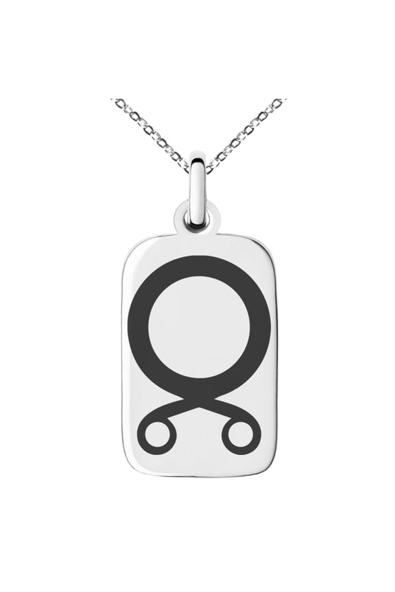Stainless Steel Troll Cross Viking Norse Engraved Small Rectangle Dog Tag Charm Pendant Necklace