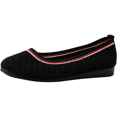 

Ladies Fashion Breathable Mesh Knitted Round Toe Flat Sole Comfortable Casual Lace up Shoe Boots for Women