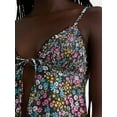 thumbnail image 3 of Celebrity Pink Women’s Print Smocked Flyaway Tankini Top, Sizes XS-XXL, 3 of 5
