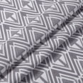 thumbnail image 2 of Valances for Windows, Polyester Kitchen Curtains with Geometric Print, Farmhouse Short Curtains for Small Window Bathroom Living Room with Rod Pocket, Grey 1 Panel, 2 of 7