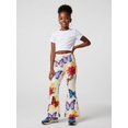 thumbnail image 4 of 7-8Y Girls Colored Flared Pants Digital Print Trousers Slim-Fit Wide Leg Flare for Spring Summer Autumn, 4 of 6