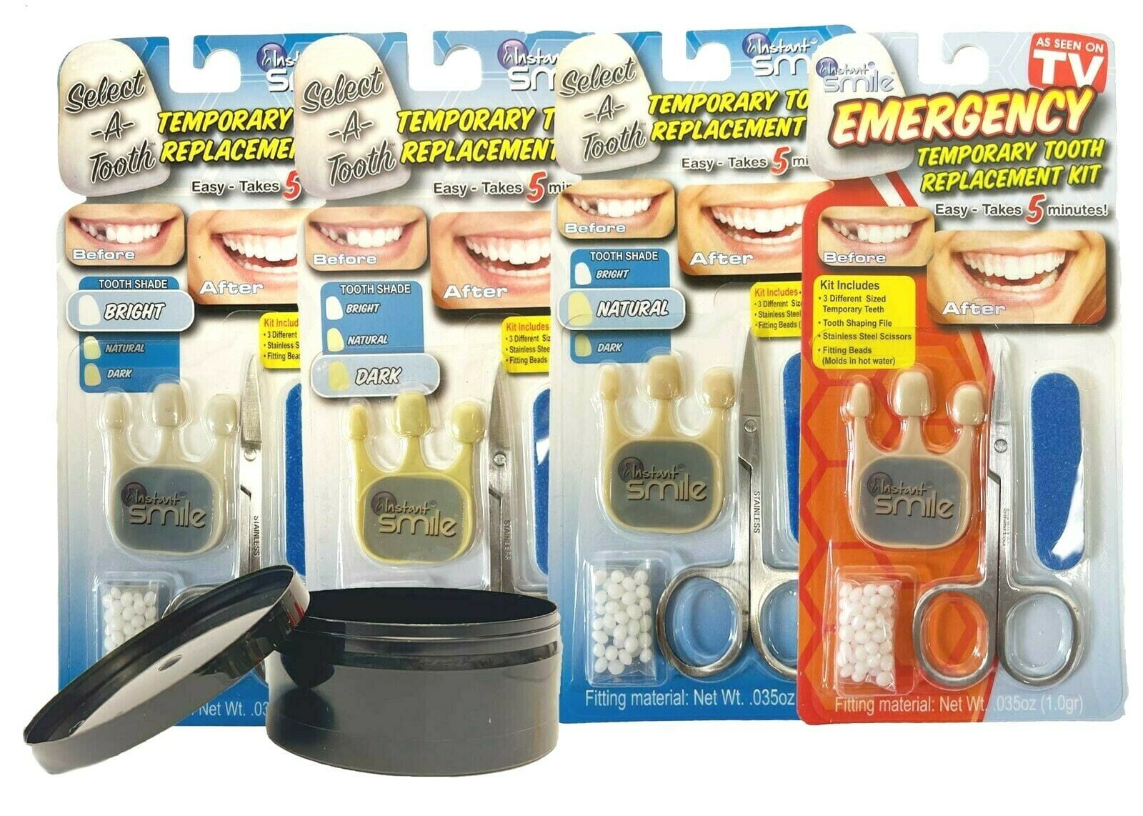 Instant Smile Makeover Temporary Teeth and Emergency Replacement Kit