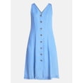 thumbnail image 5 of Time and Tru Women's Sleeveless Fit and Flare Midi Dress, Sizes XS-XXXL, 5 of 5