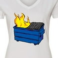 thumbnail image 4 of Inktastic Dumpster Fire Women's V-Neck T-Shirt, 4 of 5