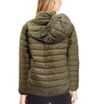 thumbnail image 3 of Women’s Lightweight Insulated Removable Hood Lined Quilted Zip Puffer Jacket (Olive, 2XL), 3 of 4
