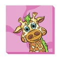 thumbnail image 2 of Kid Kusion 7500 Giraffe Zoo Baby Canvas Art, Blue, 2 of 3