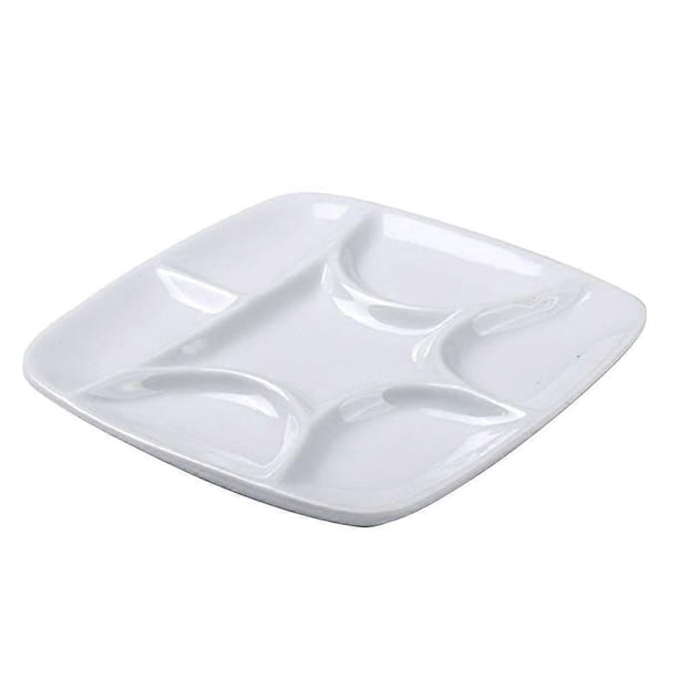 6inch Ceramic Square Artist Paint for Watercolor Gouache Acrylic Oil Painting (White)
