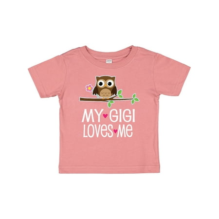 

Inktastic My Gigi Loves Me Owl Gift Baby Girl T-Shirt