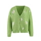 thumbnail image 1 of Minnieouse Suéter de mujer Lints invierno otoño estampado de flores adorables estampado de manga larga cuello en V transpirable lavable suelto señoras Prendas para la parte del cuerpo Verde L Minnieouse AP012615-13, 1 of 1