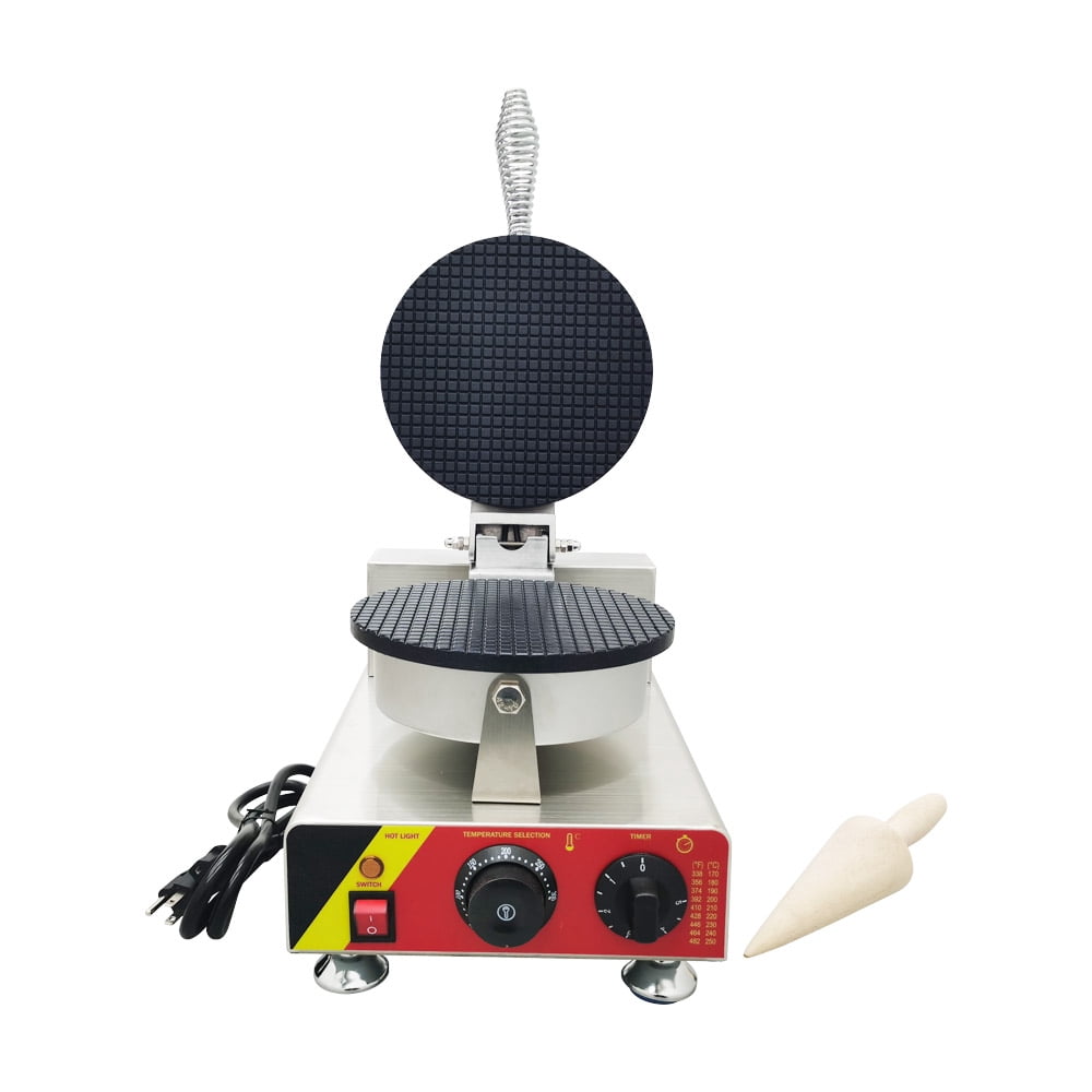 TECHTONGDA Ice Cream Cone Maker Machine Single Station Waffle Baker Maker Nonstick Commercial 1KW