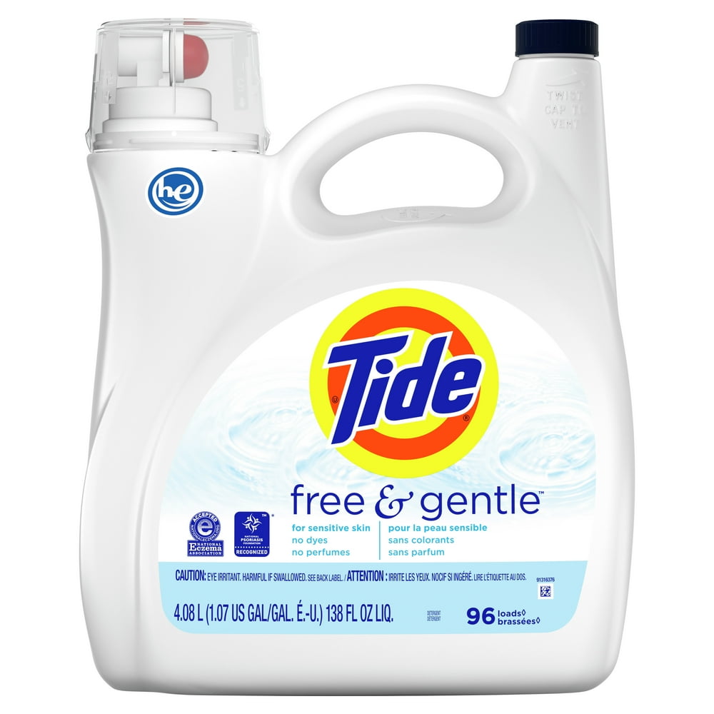 Tide Free & Gentle, 96 loads Laundry Detergent, 138 fl oz