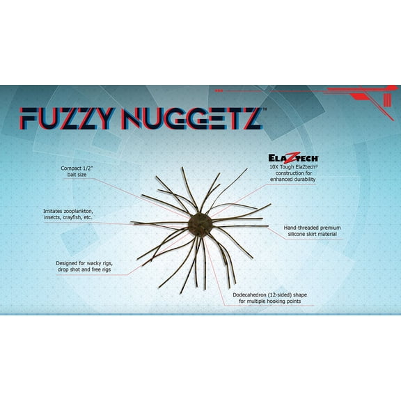Z-Man Fuzzy Nuggetz .5'' Glimmer Blue 4 Pack