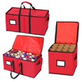 thumbnail image 2 of Hyasfey Christmas Ball Storage Box Organizer with Handles Zipper Closure Large Capacity Waterproof Tear-Proof Xmas Ornament Storage Box, 2 of 8