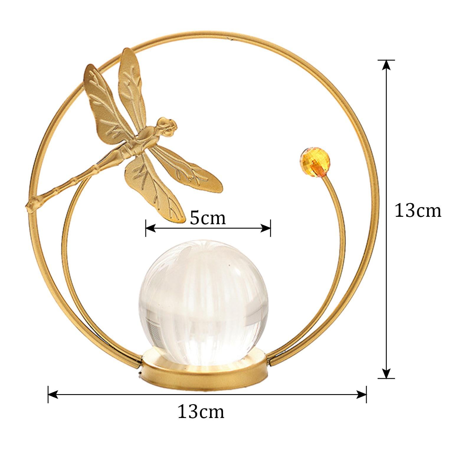 CarpNettore Crystal Floor Lamp Shade Sculpture Metal Figurine Desk Ornament for Living Room Bedroom Hallway Fireplace Office Decor