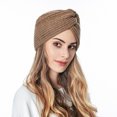 thumbnail image 3 of Gorro de seto para mujer Gorro para niña Gorro para mantenerse abrigado Moda Alta calidad Otoño Invierno Gorro cruzado Lana Estilo musulmán Color puro 2 piezas (Rosa+Rojo) oso de fresa Electrónica, 3 of 5