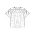 thumbnail image 3 of Jizyo Kids Boys Girls Shiny Metallic T-Shirts Short Sleeves Sparkly Tee Tops for Hip Hop Jazz Disco Silver 110, 3 of 7