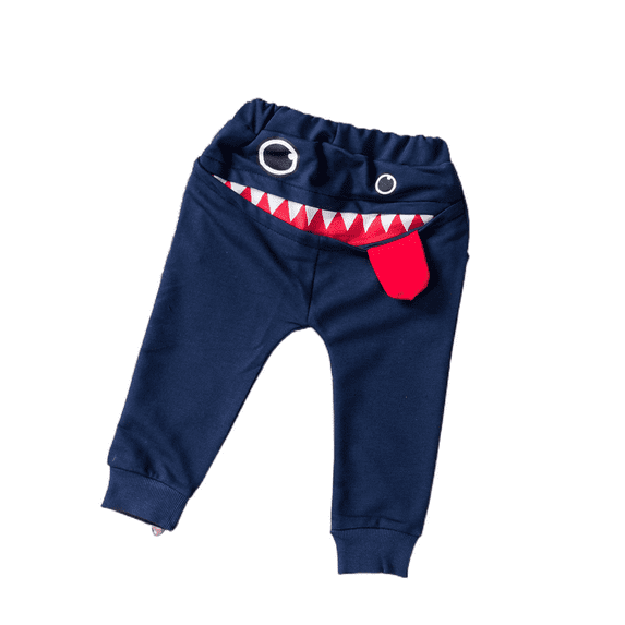 Douhoow Toddler Boy Loose Trousers Big Mouth Monster Harem Pants 0-4Y
