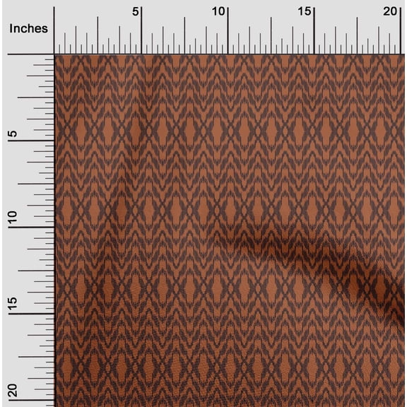 oneOone Cotton Flex Fabric Chevron Ikat Print Fabric BTY 40 Inch Wide