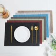 thumbnail image 2 of 6-Pack Washable PVC Placemats, Woven Vinyl Table Mats, Easy Cleaning, Heat-Resistant, Stain-Resistant, Anti-Skid, 2 of 5
