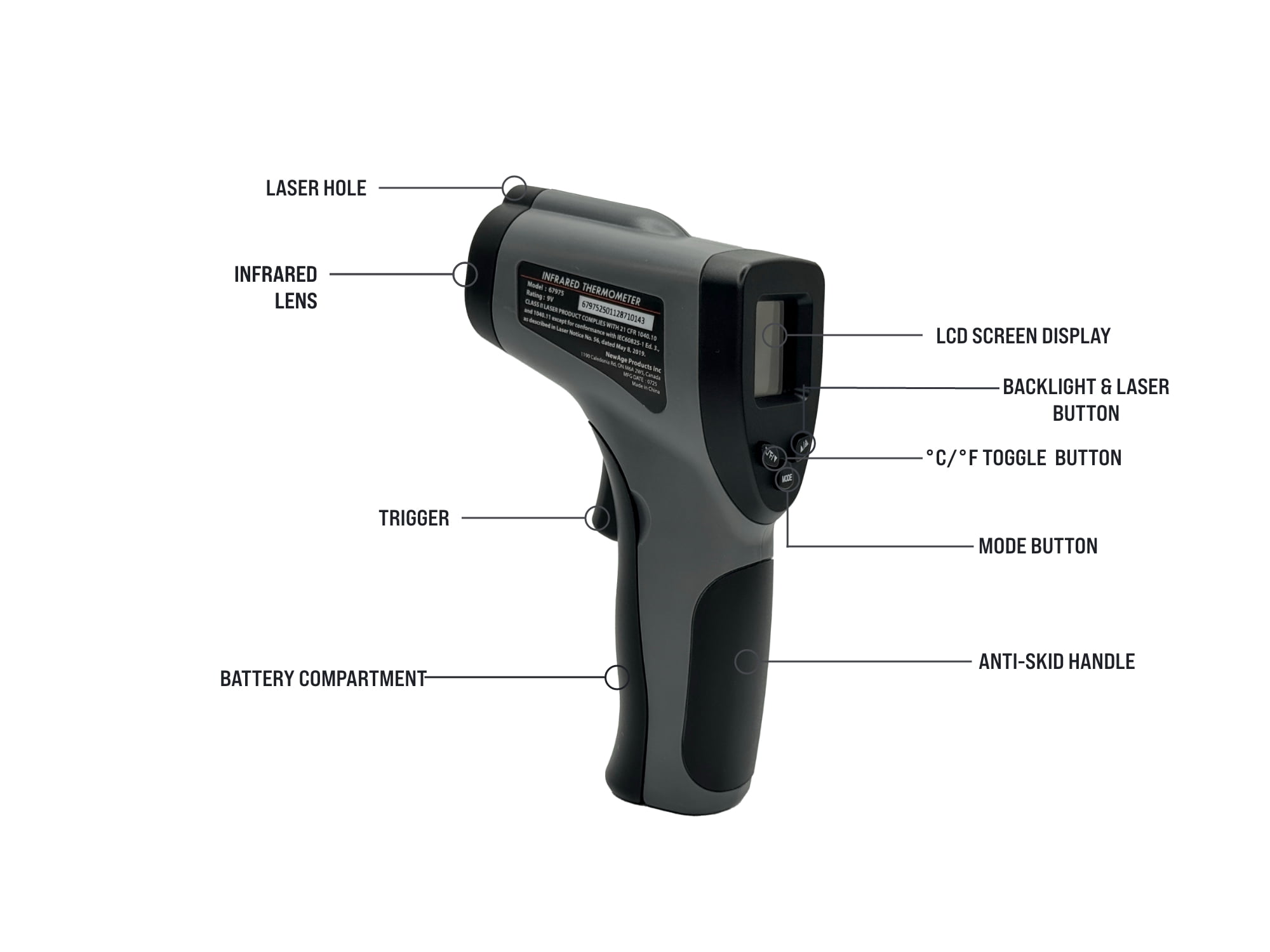 NewAge Products Infrared Thermometer Gun