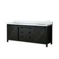 thumbnail image 2 of Marsyas 80 in W x 22 in D Brown Double Bath Vanity and Cultured Marble Countertop, 2 of 6