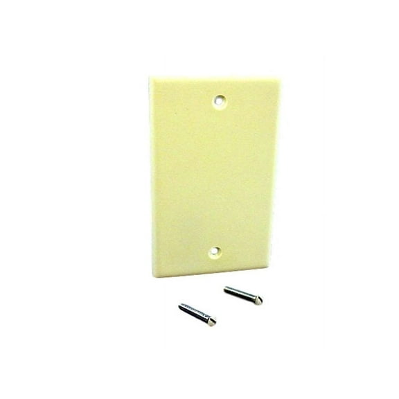 Leviton 82014 1-Gang No Device Blank Wallplate, Standard Size, Thermoset, Box Mount, Almond