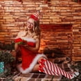 thumbnail image 4 of VETPW Christmas Candy Cane Costume, Candy Cane Headband Christmas Headbands Xmas Headbands, Candy Cane Stockings Christmas Glasses, Candy Cane Earrings Necklace for Christmas Costume Women, 4 of 7